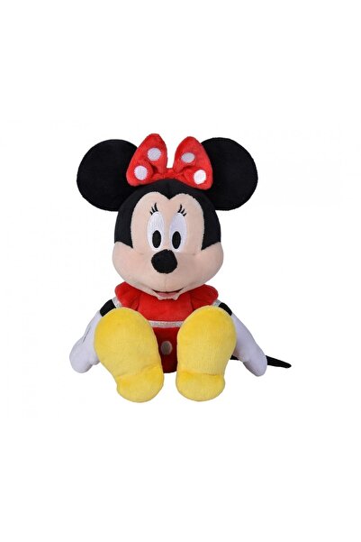 Mickey & Minnie Mouse Disney Minnie Mouse Kırmızı Elbiseli Lisanslı Oyuncak Peluş 25 Cm