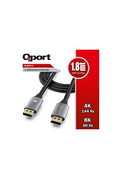 Qport / QPORT Q-DP14 كابل DP بطول 2 متر 1.4 فولت