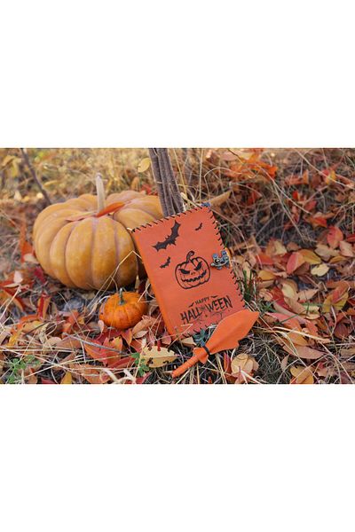 zarif atölye Caiet din piele cu tematică de Halloween