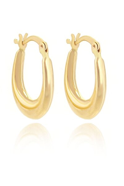 MOOM MÜCEVHERAT Kadın 14 Ayar Altın Halka Küpe