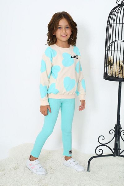 My Kids Wear Heart Printed Suit Set for Girl