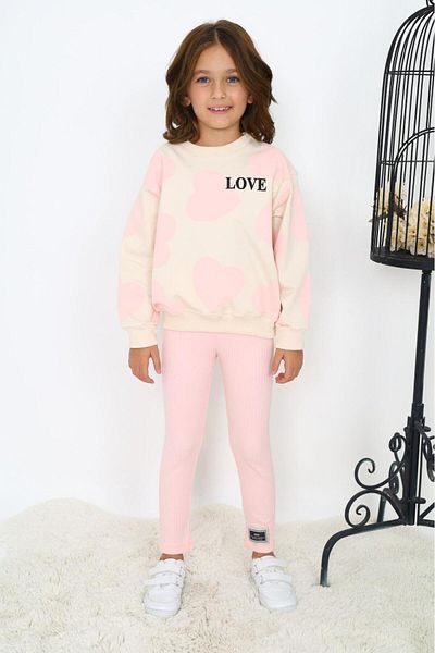 My Kids Wear Heart Printed Suit Set for Girl
