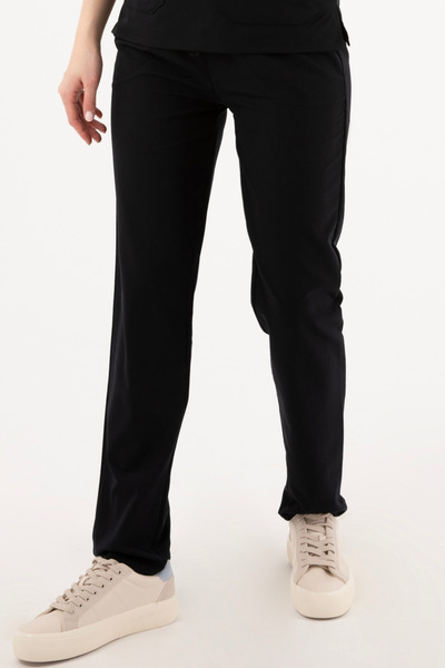 VİZYON UNIFORM Siyah Doktor, Hemşire Forması Likralı Tek Alt Unisex Pantolon ...