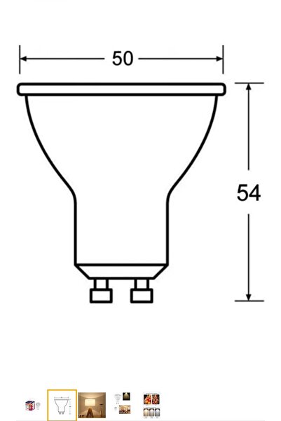 Osram 6.9w = 80w Eşdeğer Gu10 Duylu 2700kelvin Sarı Işık 575lümen F Enerji Led Value Spot Ampul