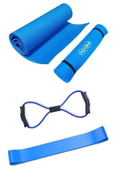 Tosima Pilates Minderi Direnç Bandı Ve Sekizgen Egzersiz Lastiği Seti Pilates Seti Egzersiz Seti