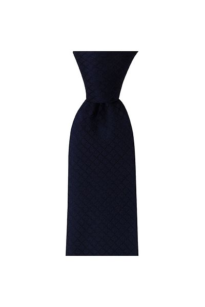 1001 Kravat Navy Blue Square Patterned 8 cm Tie