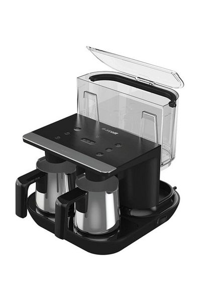 Arçelik Tkm 9961 S Black Steel Double Turkish Coffee Machine.