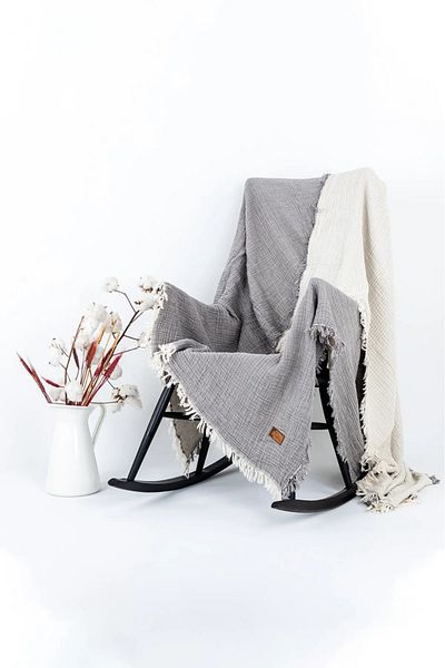 DALİSA 4 Layers 100% Cotton Muslin Pique - Double Sided Tufted Bedspread