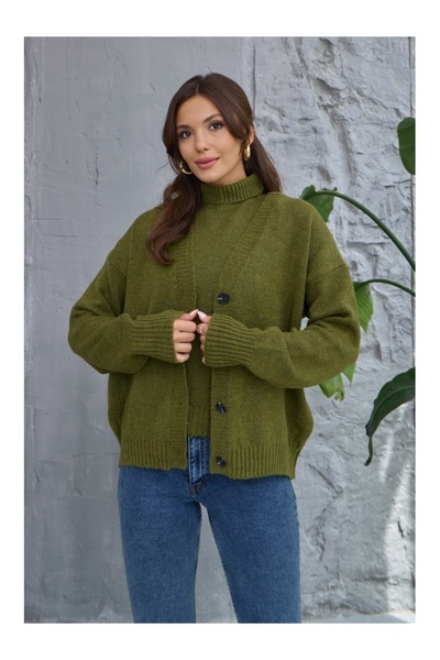 Elif Özbey Butik Haki İkili Triko Takım