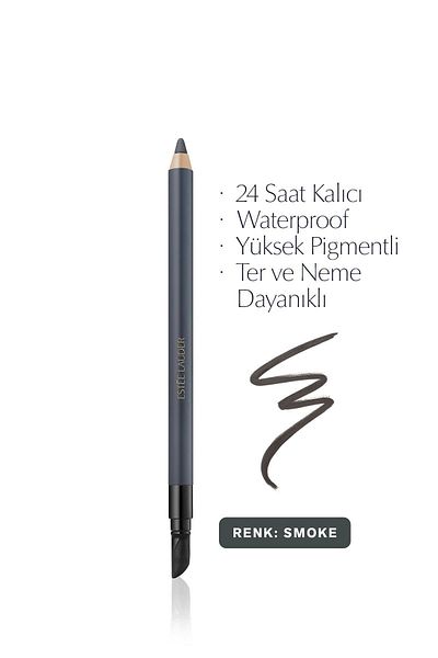 Estee Lauder 05 Smoke Waterproof Eye Pencil - Double Wear 24 Hours Lasting, Water Resistant 1.2Gr