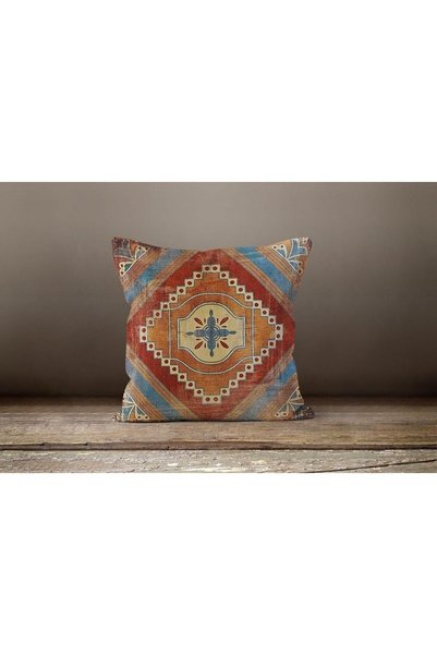 Enoteks Printed Set of 2 Suede Fabric Throw Pillow Covers Antique