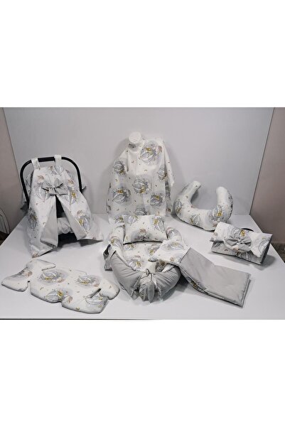 Balamira BALAMİRA GRİ BALONLU OVAL 1O LU BABYNEST SETİ