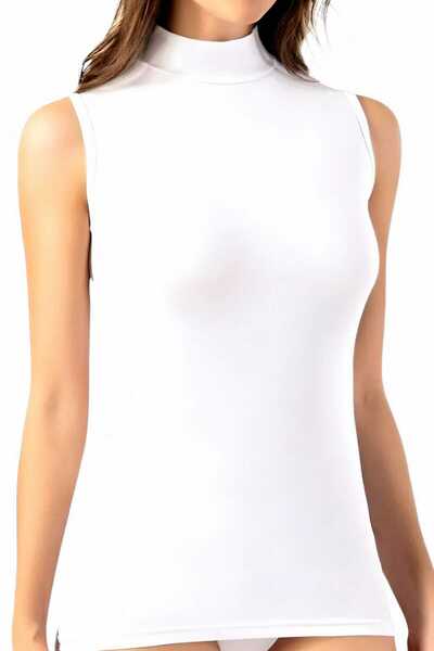 Tezzgelsin Cotton Turtleneck Zero Sleeve Women's Undershirt - Set of 3