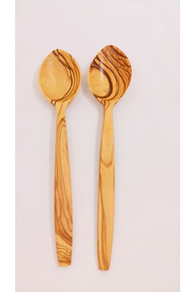 DİLEK AHŞAP HEDİYELİK VE YÖRESEL 21 cm Olive Tree Patterned Tablespoon