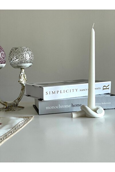 YYY by MY Beyaz Düğüm Mumluk