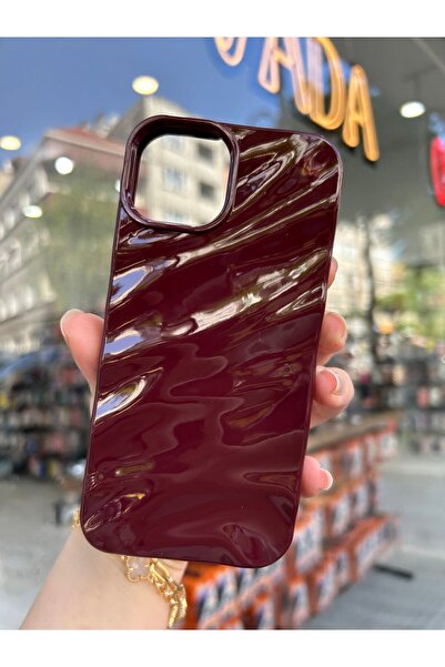 OVADA İphone 13/14/15 Uyumlu Kamera Korumalı Kabarmalı Dalga Desenli Kılıf