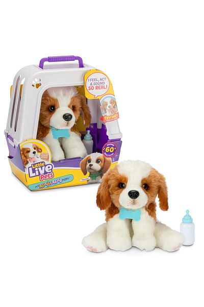 LITTLE LIVE PETS رقعة جرو حقيقي حقًا | جرو محشو تفاعلي | فرو فائق النعومة | للجنسين | من سن 4 سنوات فما فوق