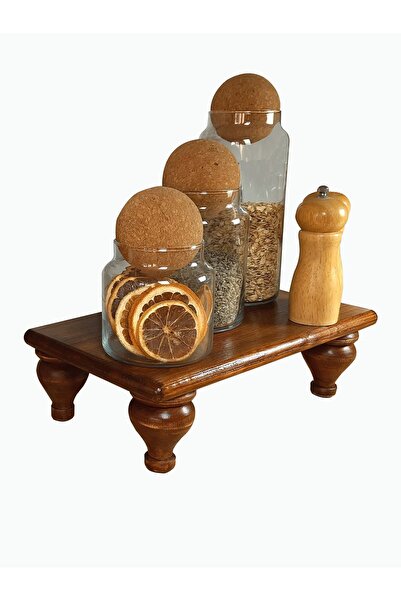 ELS الصفحة الرئيسية - لوحة عرض مستطيلة بأرجل حديثة وحامل خشبي مزخرف - قدم مخرطة