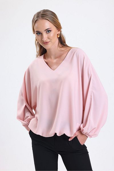 Sense Bluză Jesika cu guler mulat și tiv elastic |   Blz34815 Pulbere
