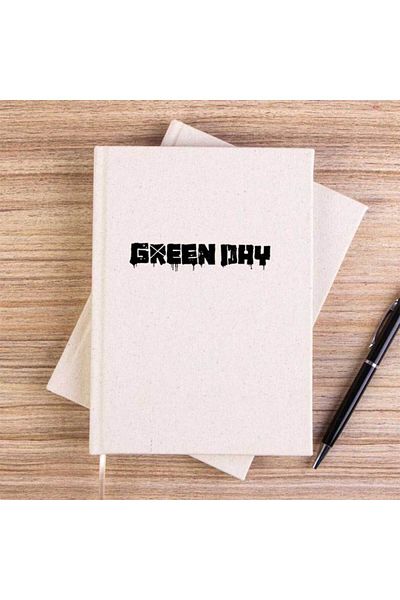 Z zepplin دفتر ملاحظات قماشي غير مبطن بشعار Green Day