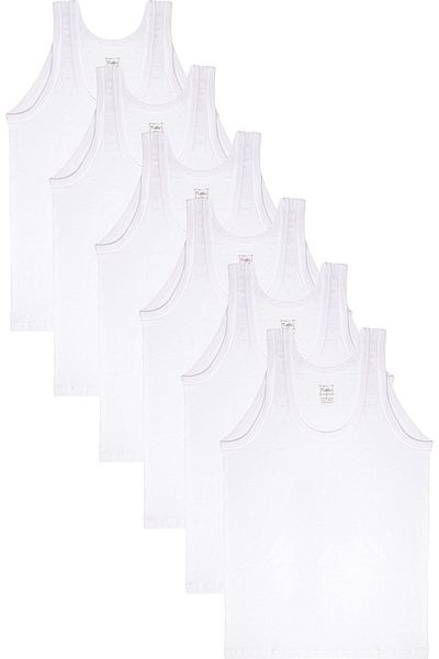 Momslab 6-Piece White Combed Cotton Men's Athlete - Classic