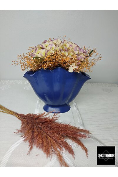 DEKOTENNUR Lacivert Istiridye Vazo