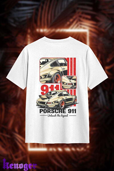 kenoger Tricou oversize unisex cu imprimeu Porsche 911