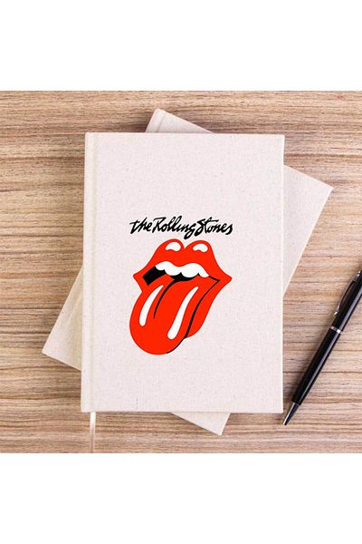 Z zepplin دفتر قماش غير مبطن بشعار Rolling Stones