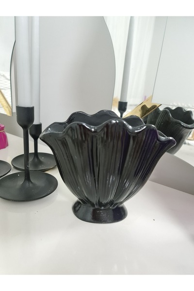 Home Masculin Tasarim Siyah Midye Vazo
