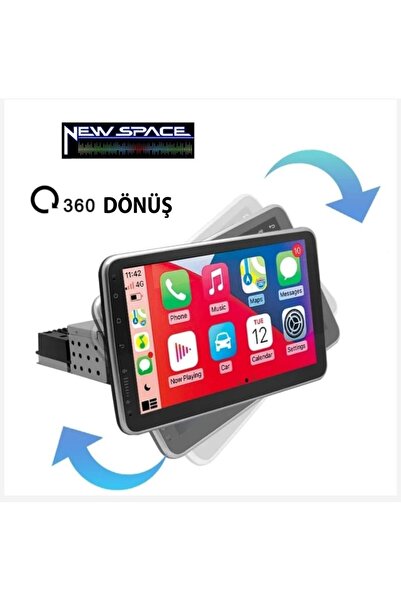 NEWSPACE 360 Derece Üniversal Android 2gb Ram 32gb Rom Carplay Tablet Multimedya
