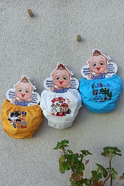 bejamonti chocolate baby kids Large Size Patterned 3-Piece Training Pants - 1-2-3 Years