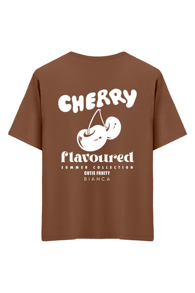 Mounte Bianca Unisex trešnja - Oversize kroj T-shirt