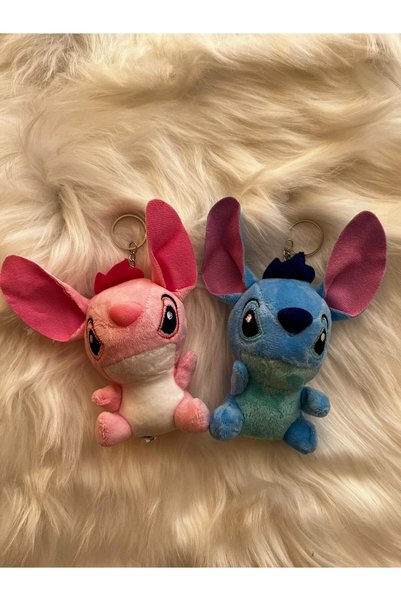womistore Stitch Ve Angel Peluş Anahtarlık ( 2ÜRÜN)