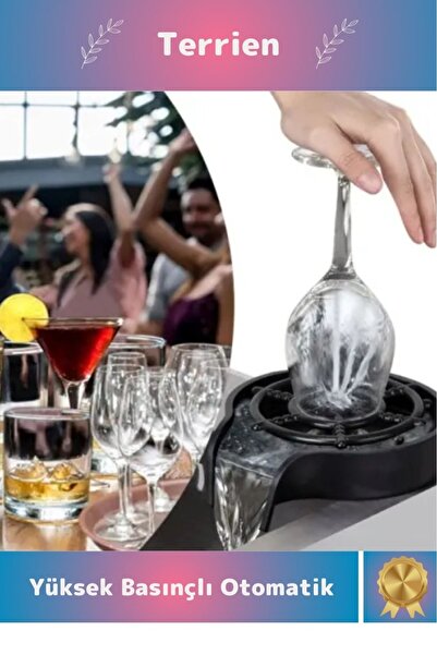 Terrien Yüksek Basınçlı Otomatik Bardak Yıkama Aparatı Kupa Durulayıcı Kolay ...