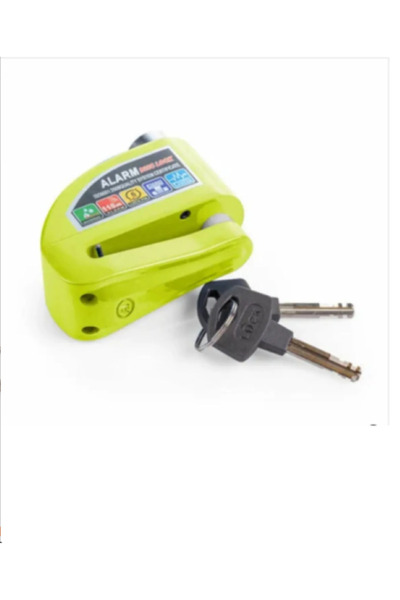 Alarmlı Motosiklet Disk Kilidi YEŞİL