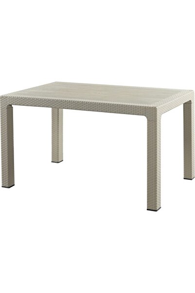 ZİYNET HOME Rattan Masa 90x150 Camsız Masa - Bahçe balkon teras 1. Kalite Büyük Boy