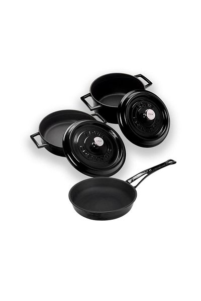 Lava Döküm 3x Trendy Series 6-Piece Pot & Pan Set