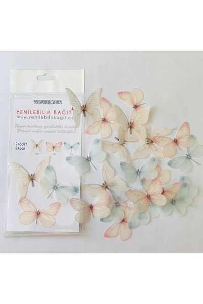 Yenilebilir Kağıt Wafer paper Ready Cut Butterflies