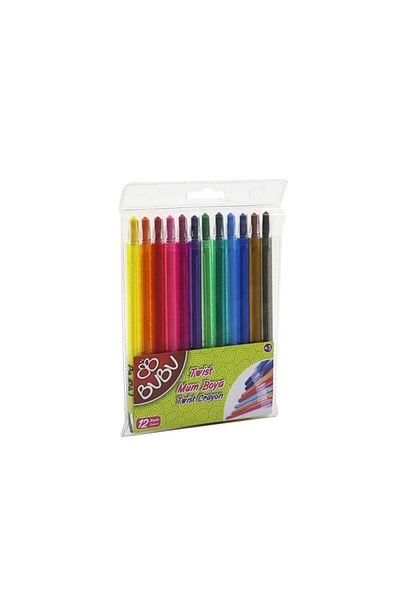 Bubu 12 Color Bu-bu Twist Crayon - 00044