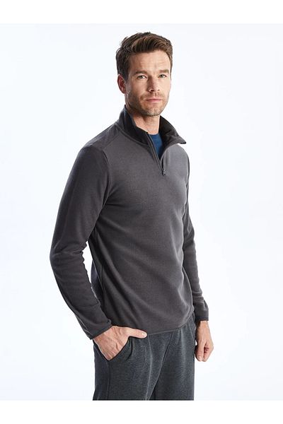 LC Waikiki Lcwaikiki - Men's Fleece Sweatshirt, Stand Collar, Long Sleeve