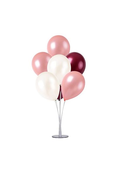 EXİZTİCARET 75 cm Footed Balloon Stand with 7 Rods - Balloons Not Included
