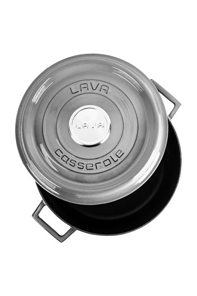 Lava 24cm Premium Series Cast Iron Spring Pot - Multi-Purpose, Iron Solid Handle
