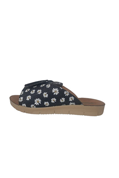 GEZER Чорно-бежеві ультралегкі жіночі капці з бахромою - GZEER83-83