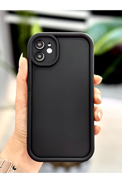 Go Aksesuar Iphone 11 Uyumlu ( 12 Görünümlü Köşeli ) Darbe Önleyici Mat Lansm...