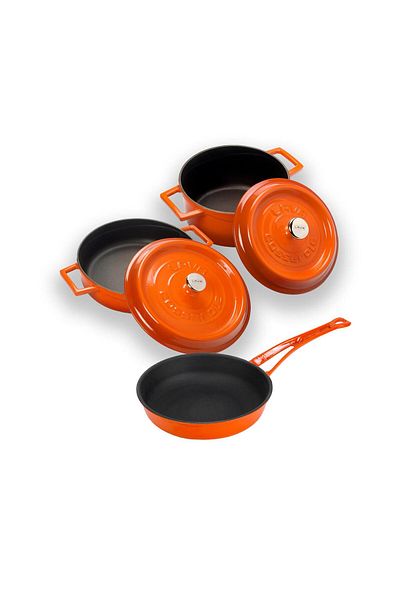 Lava Döküm 3x Trendy Series 6-Piece Pot & Pan Set