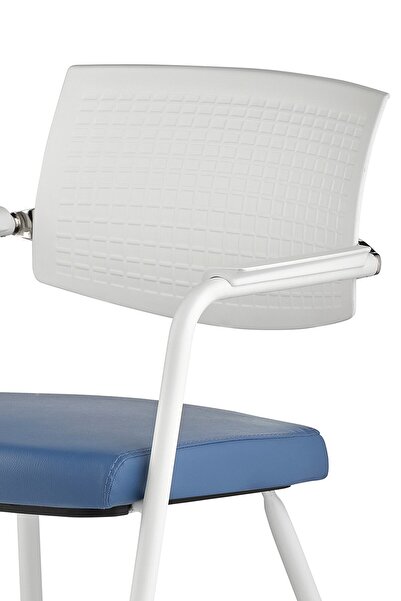 Bürotime Point 4 Tekerli Çalışma Koltuğu Mavi/beyaz