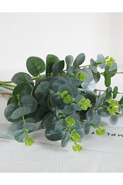 MD Aspiz Flowers 1 Adet Yapay 16 Dalı Okaliptus Demeti ____ Saksısız Yaprağı Sarkıt Çiçe?i Bitki Sarmaşık Ağacı Kuru