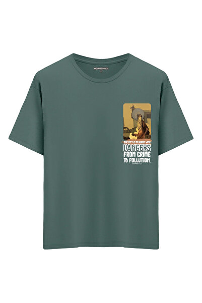 Mounte Bianca Unisex opasnosti - Oversize kroj T-shirt