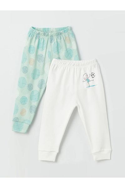LC Waikiki LUGGI BABY Elastic Waist Printed Baby Boy Pajama Bottom 2-Piece