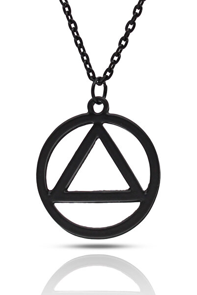 kolbi Eminem Round Necklace - Black Rapper Hiphop Classic with Chain